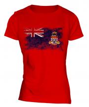 Cayman Islands Distressed Flag Ladies T-Shirt