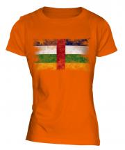 Central African Republic Distressed Flag Ladies T-Shirt