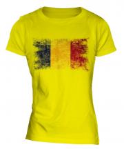 Chad Distressed Flag Ladies T-Shirt