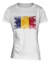Chad Distressed Flag Ladies T-Shirt