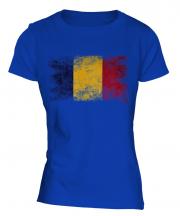 Chad Distressed Flag Ladies T-Shirt