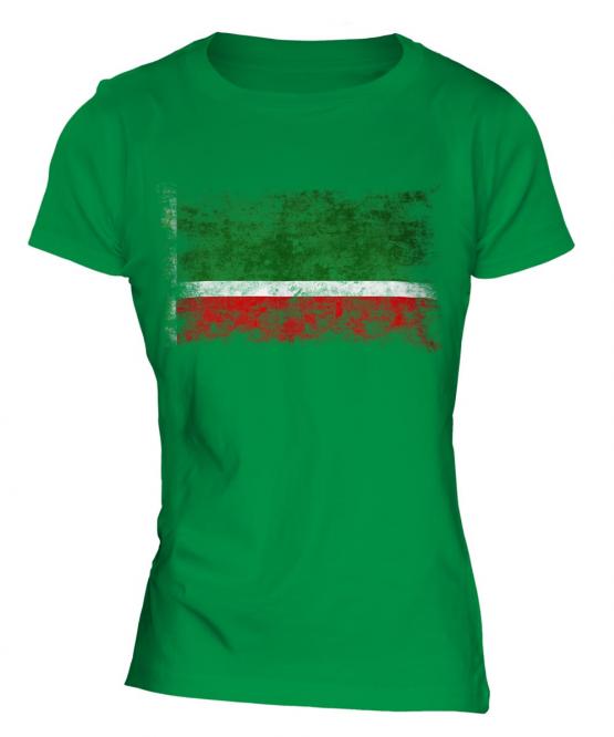 Chechen Republic Distressed Flag Ladies T-Shirt
