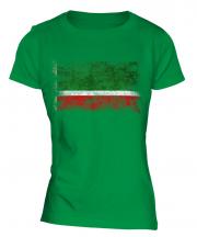 Chechen Republic Distressed Flag Ladies T-Shirt