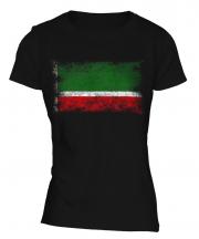 Chechen Republic Distressed Flag Ladies T-Shirt
