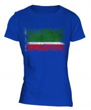 Chechen Republic Distressed Flag Ladies T-Shirt