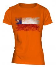 Chile Distressed Flag Ladies T-Shirt