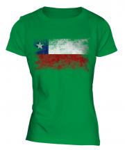 Chile Distressed Flag Ladies T-Shirt