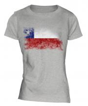 Chile Distressed Flag Ladies T-Shirt