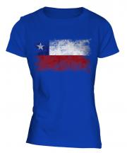 Chile Distressed Flag Ladies T-Shirt