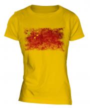 China Distressed Flag Ladies T-Shirt