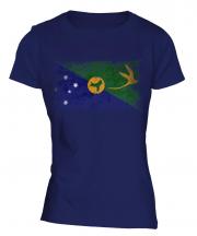Christmas Island Distressed Flag Ladies T-Shirt