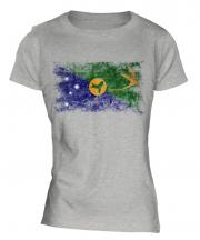 Christmas Island Distressed Flag Ladies T-Shirt