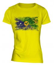 Christmas Island Distressed Flag Ladies T-Shirt