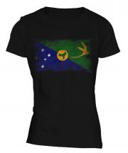 Christmas Island Distressed Flag Ladies T-Shirt