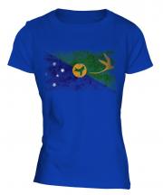Christmas Island Distressed Flag Ladies T-Shirt