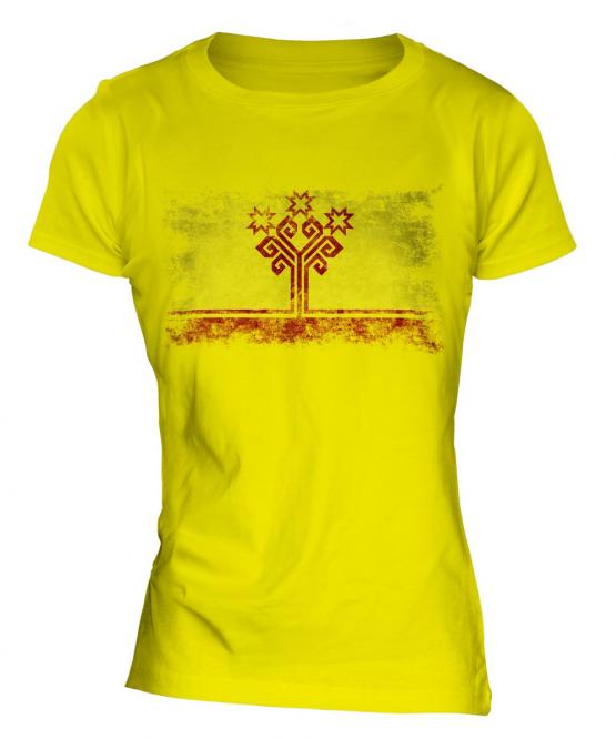 Chuvashia Distressed Flag Ladies T-Shirt