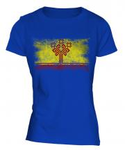 Chuvashia Distressed Flag Ladies T-Shirt