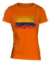 Colombia Distressed Flag Ladies T-Shirt