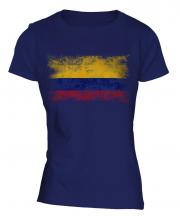 Colombia Distressed Flag Ladies T-Shirt