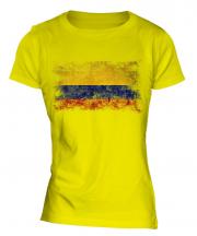 Colombia Distressed Flag Ladies T-Shirt