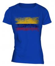 Colombia Distressed Flag Ladies T-Shirt