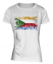 Comoros Distressed Flag Ladies T-Shirt