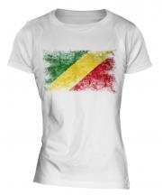 Congo Distressed Flag Ladies T-Shirt
