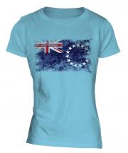 Cook Islands Distressed Flag Ladies T-Shirt