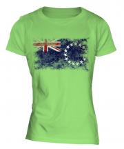 Cook Islands Distressed Flag Ladies T-Shirt