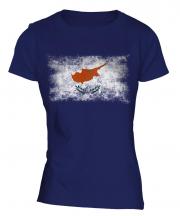 Cyprus Distressed Flag Ladies T-Shirt
