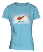 Cyprus Distressed Flag Ladies T-Shirt