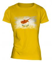 Cyprus Distressed Flag Ladies T-Shirt