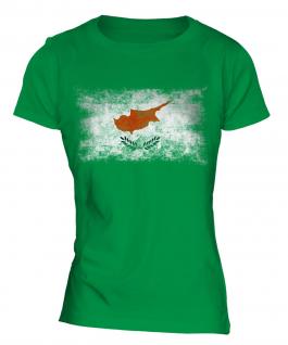 Cyprus Distressed Flag Ladies T-Shirt