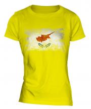 Cyprus Distressed Flag Ladies T-Shirt