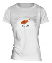 Cyprus Distressed Flag Ladies T-Shirt