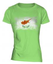 Cyprus Distressed Flag Ladies T-Shirt