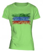 Dagestan Distressed Flag Ladies T-Shirt