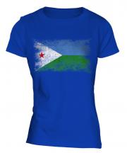 Djibouti Distressed Flag Ladies T-Shirt