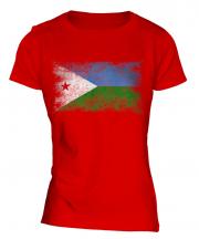Djibouti Distressed Flag Ladies T-Shirt