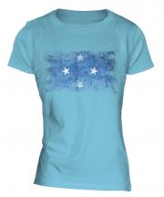 Micronesia Distressed Flag Ladies T-Shirt