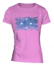 Micronesia Distressed Flag Ladies T-Shirt