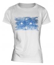 Micronesia Distressed Flag Ladies T-Shirt