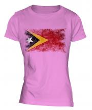 East Timor Distressed Flag Ladies T-Shirt