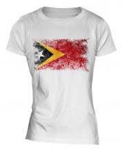 East Timor Distressed Flag Ladies T-Shirt