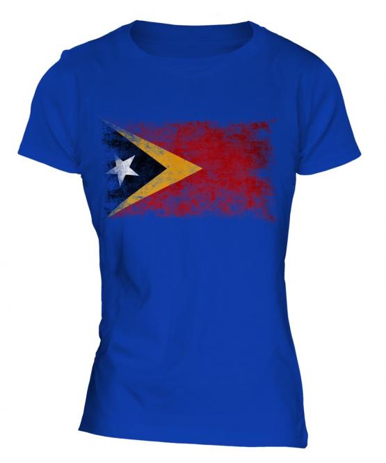 East Timor Distressed Flag Ladies T-Shirt