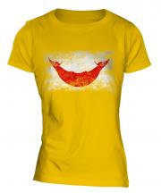 Easter Island Distressed Flag Ladies T-Shirt