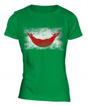 Easter Island Distressed Flag Ladies T-Shirt