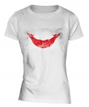 Easter Island Distressed Flag Ladies T-Shirt