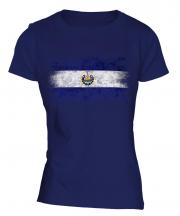 El Salvador Distressed Flag Ladies T-Shirt