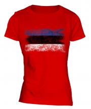 Estonia Distressed Flag Ladies T-Shirt